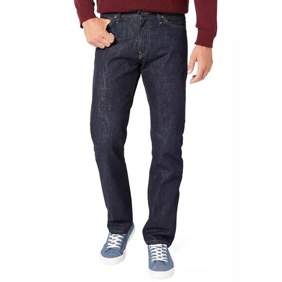 Nautica Mens Jeans Size 40 x 30 Straight Fit Dark Blue Denim Marine Rinse NEW - Picture 1 of 9